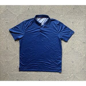 Michael Rouen Performance Polo‎ - Blue w/ Red/White Stars - XL